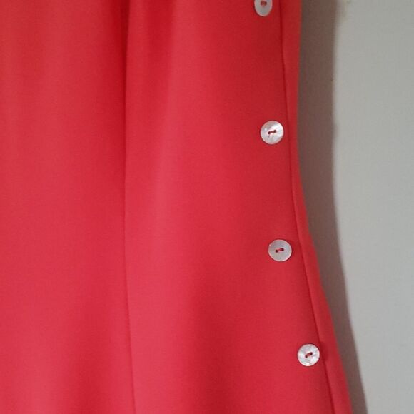 CDC Women's Orange Red Y2K Dress Size 10 Sheath Career Business Elegant - Picture 4 of 6